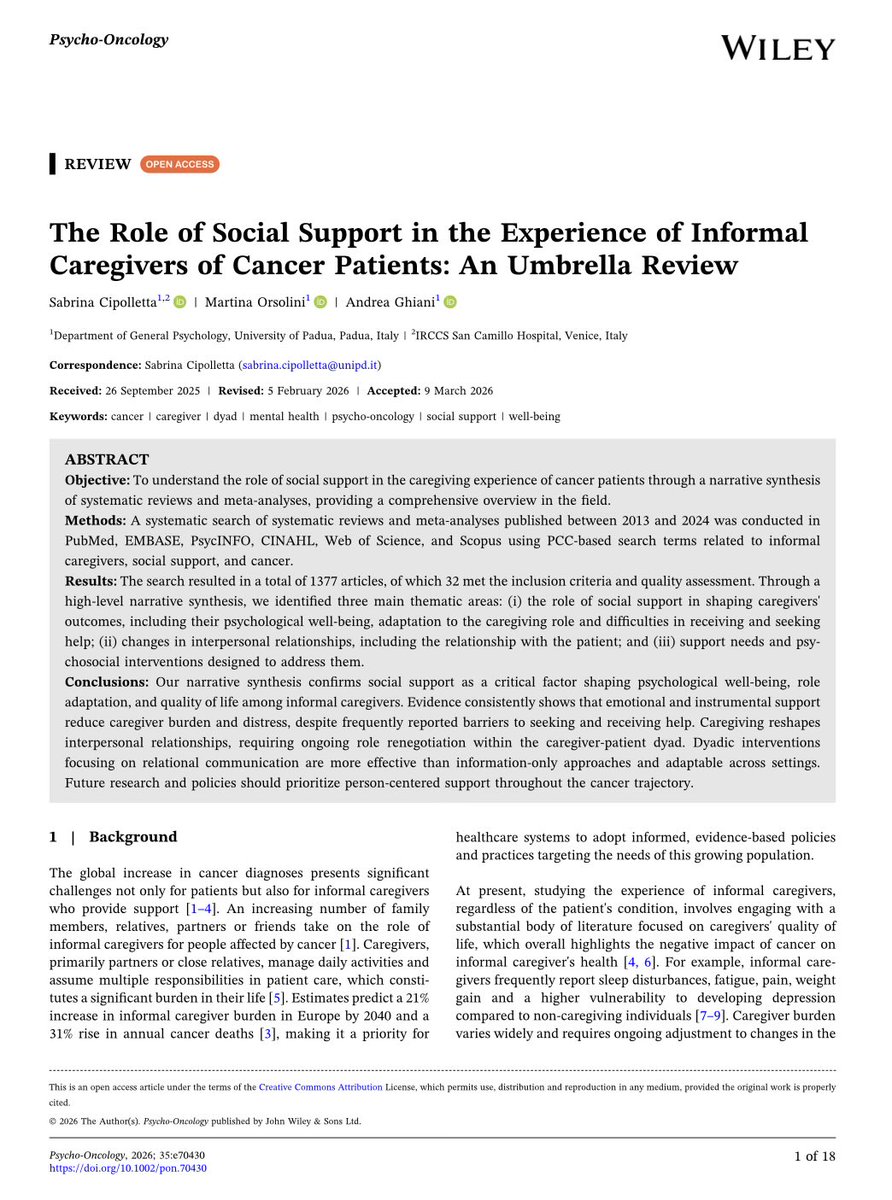 Psycho-Oncology tweet media