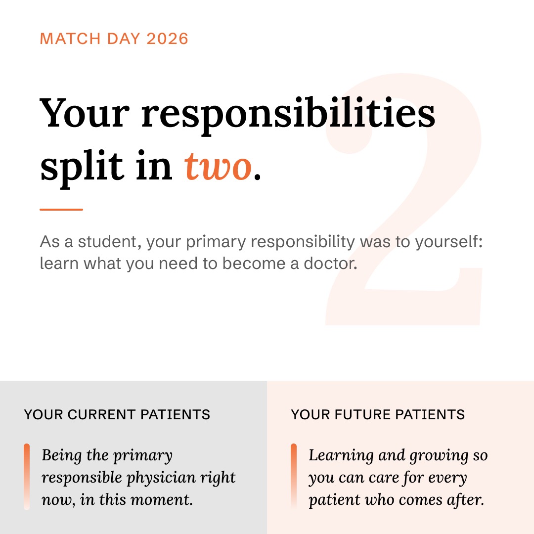 EvidenceOpen's tweet photo. Congratulations to every newly matched resident. From the OpenEvidence physician team to the Match Day class of 2026, here's what we wish someone had told us.

#Match2026