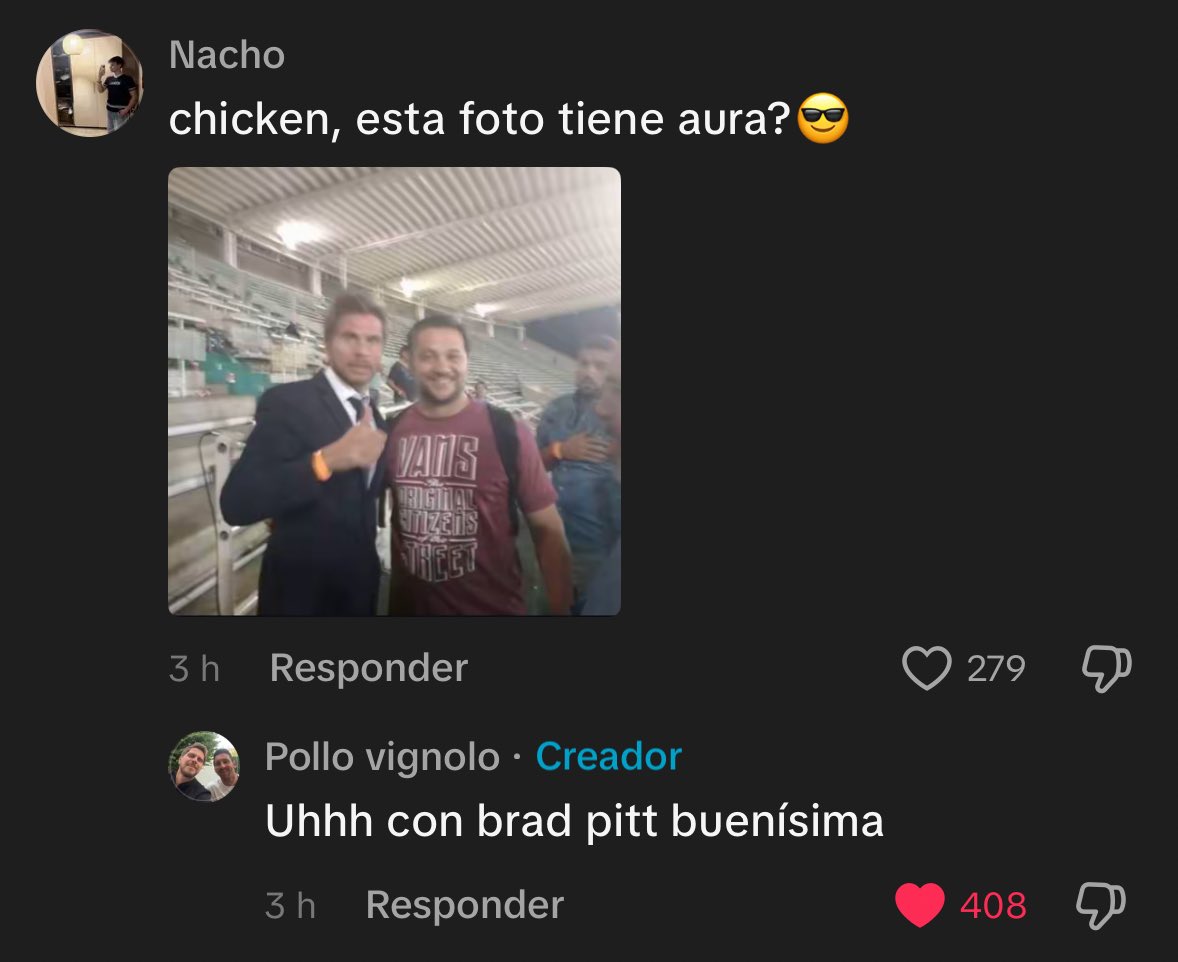 Me hace jijear el Chicken con estas cosas. Que tiktoker nos estabamos perdiendo.