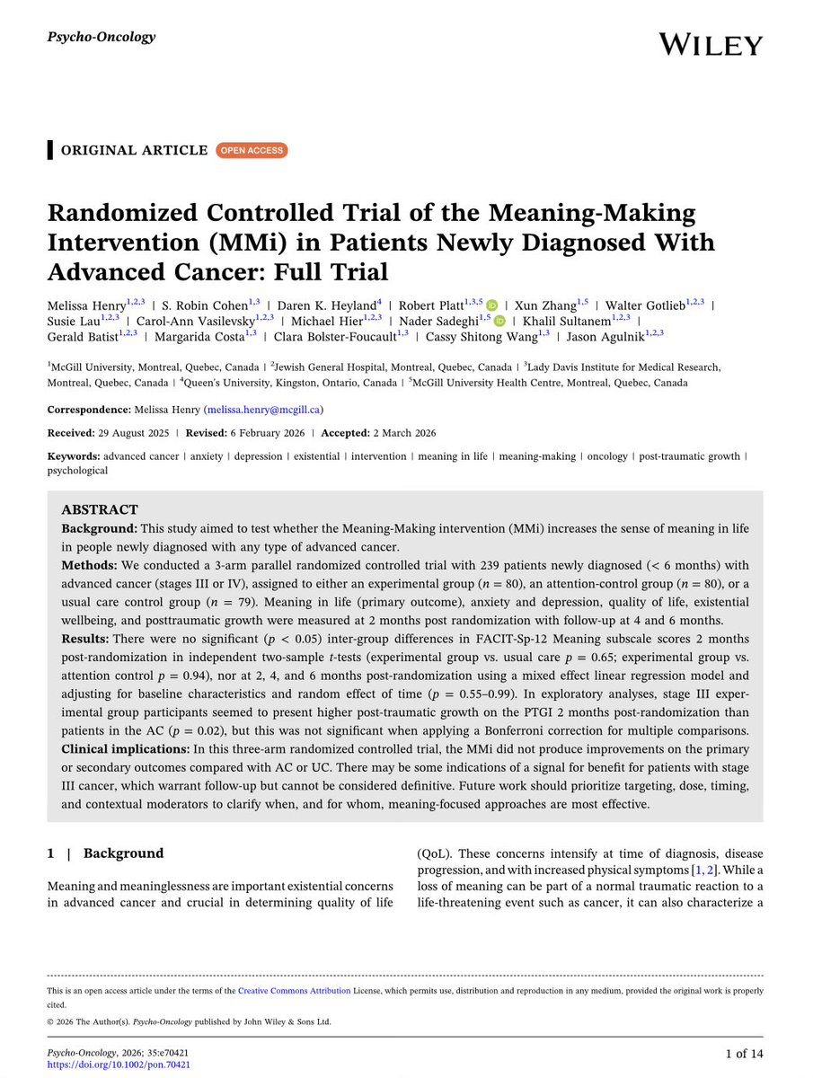 Psycho-Oncology tweet media