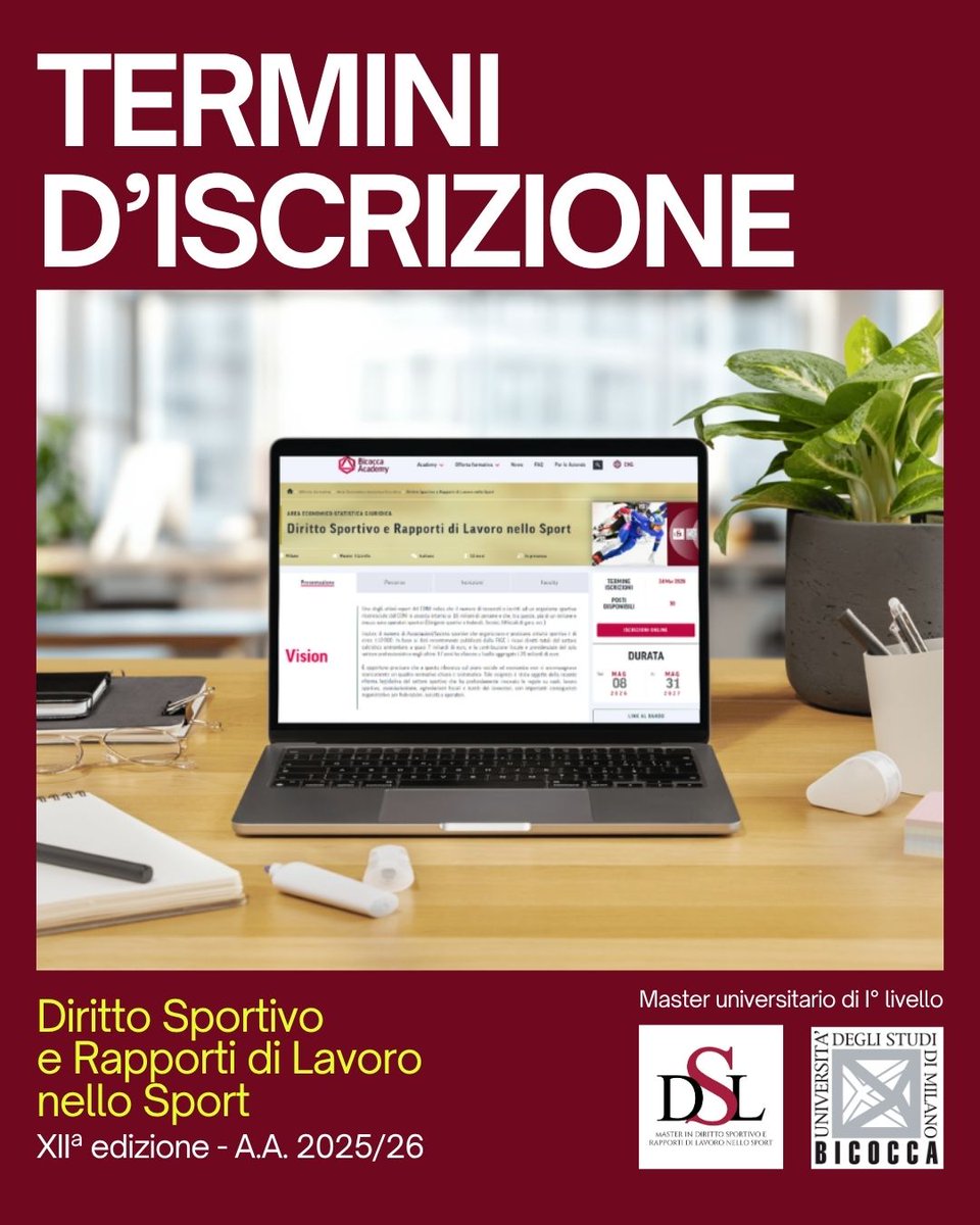 Master Diritto Sport tweet media