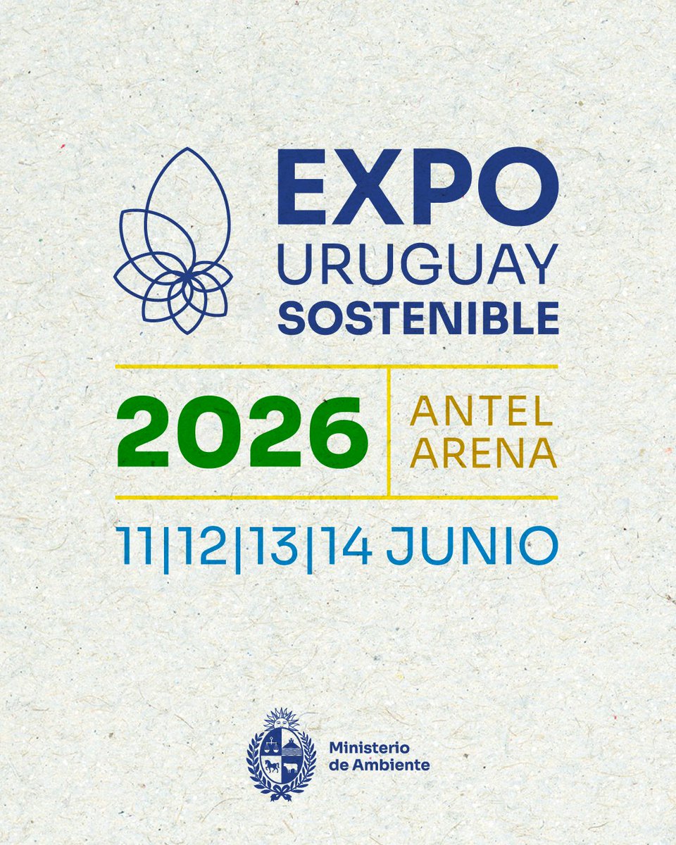 MAmbienteuy's tweet image. ✍🏼 Reservate fecha: ¡llega la 5.ª edición de la Expo Uruguay Sostenible!

🟢 Un nuevo año, nuevos desafíos.
Y un espacio para encontrarnos, aprender y hacer. 

🌿 Porque cuidar el #ambiente construye #futuro | Somos #expouruguaysostenible

➕ambiente.gub.uy/comunicaciones…