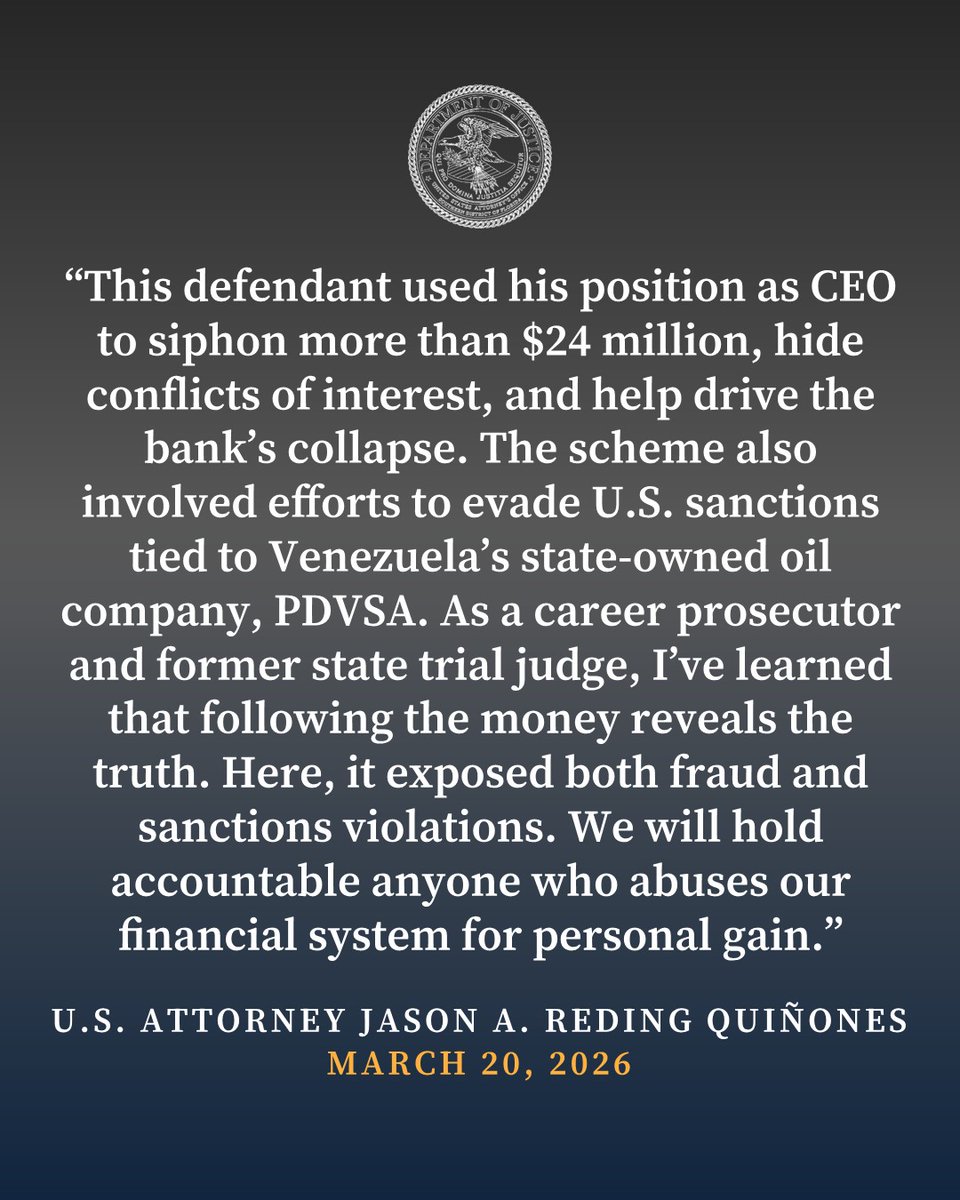 US Attorney Reding Quiñones tweet media