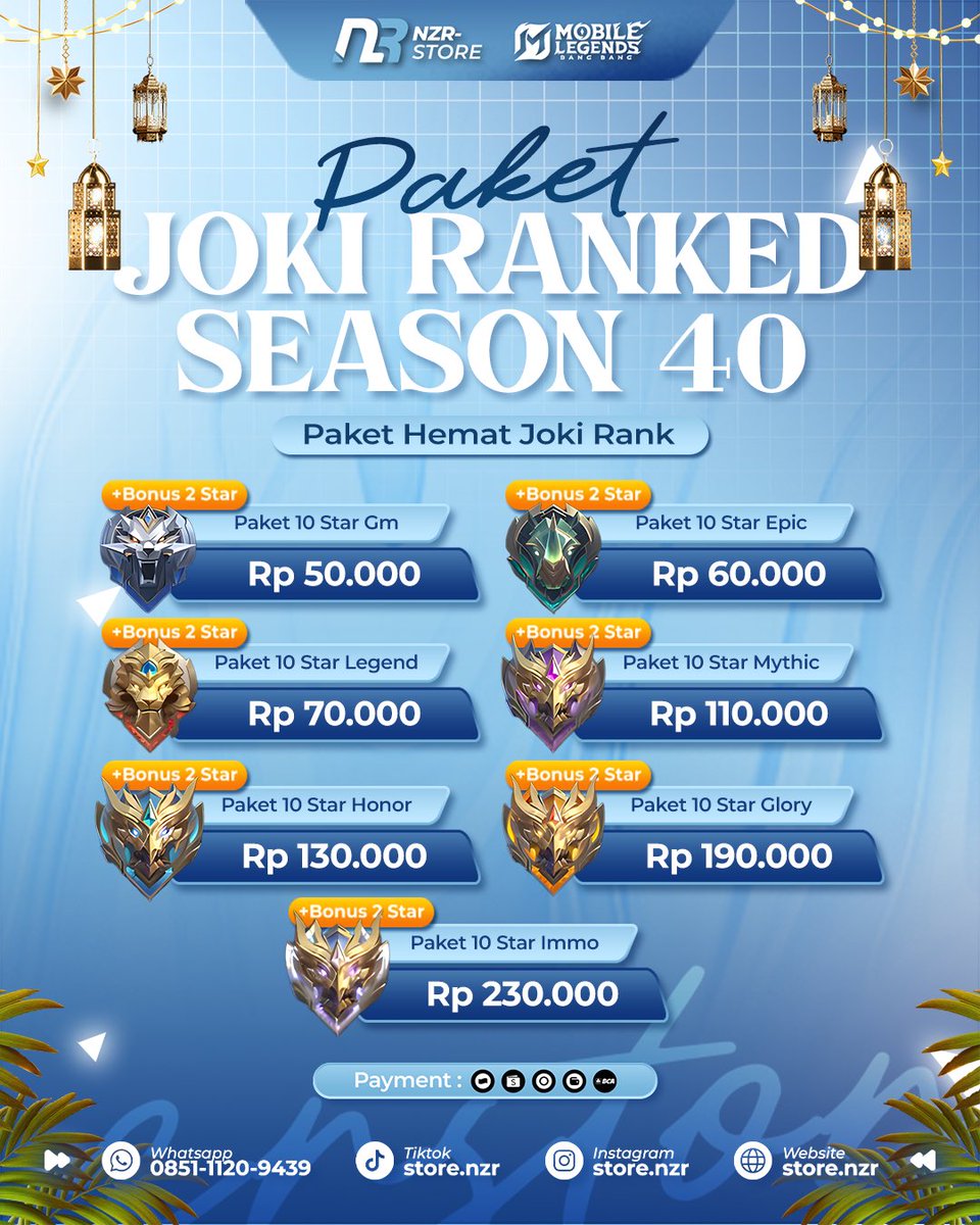 NZR STORE | TOP UP GAMES & JOKI MOBILE LEGEND tweet media