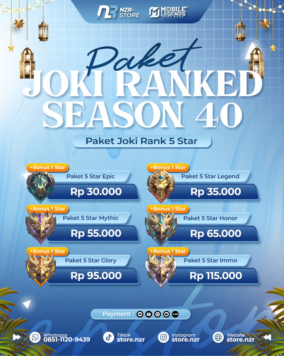 NZR STORE | TOP UP GAMES & JOKI MOBILE LEGEND tweet media