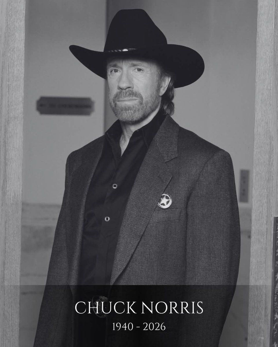 laperry423's tweet photo. Rest In Peace to the man. The myth. The legend. Chuck Norris was an upstanding, inspirational actor...more importantly a beloved family man. I pray for comfort for his wife, family and friends. ❤️ https://t.co/jYgdqHhohi