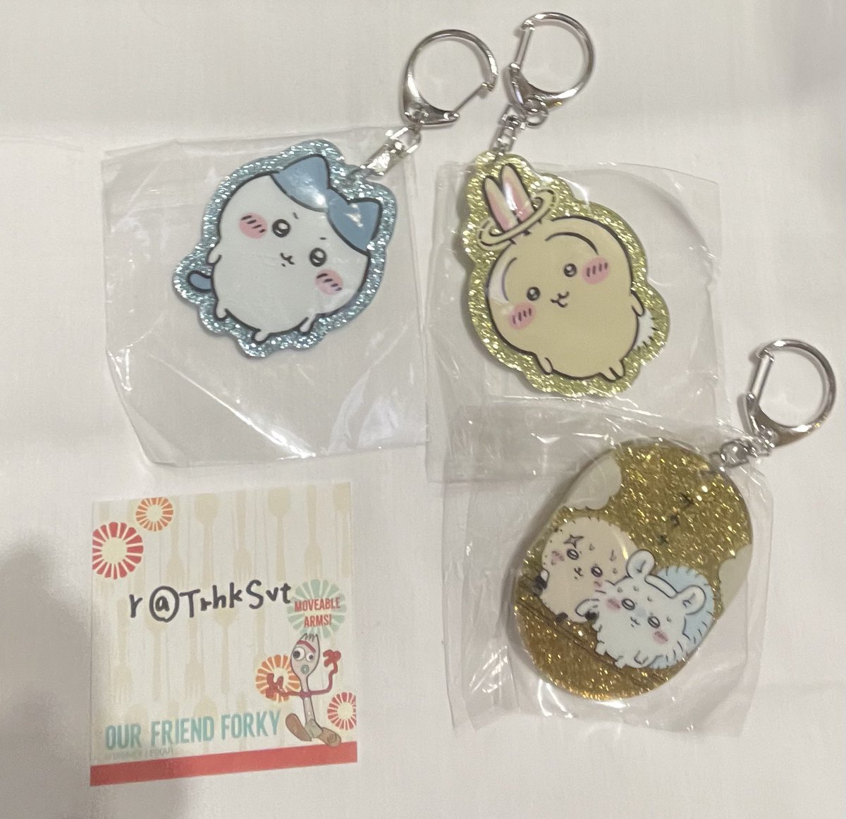 TrhkSvt's tweet photo. 【交換】ちいかわ ラメアクリルキーホルダー5 

譲❤︎ハチワレ　うさぎ　ラッコ&amp;モモンガ

求❤︎ちいかわ

⟡郵送希望
検索からもお気軽にお声掛けください https://t.co/eAEcq7bi2N