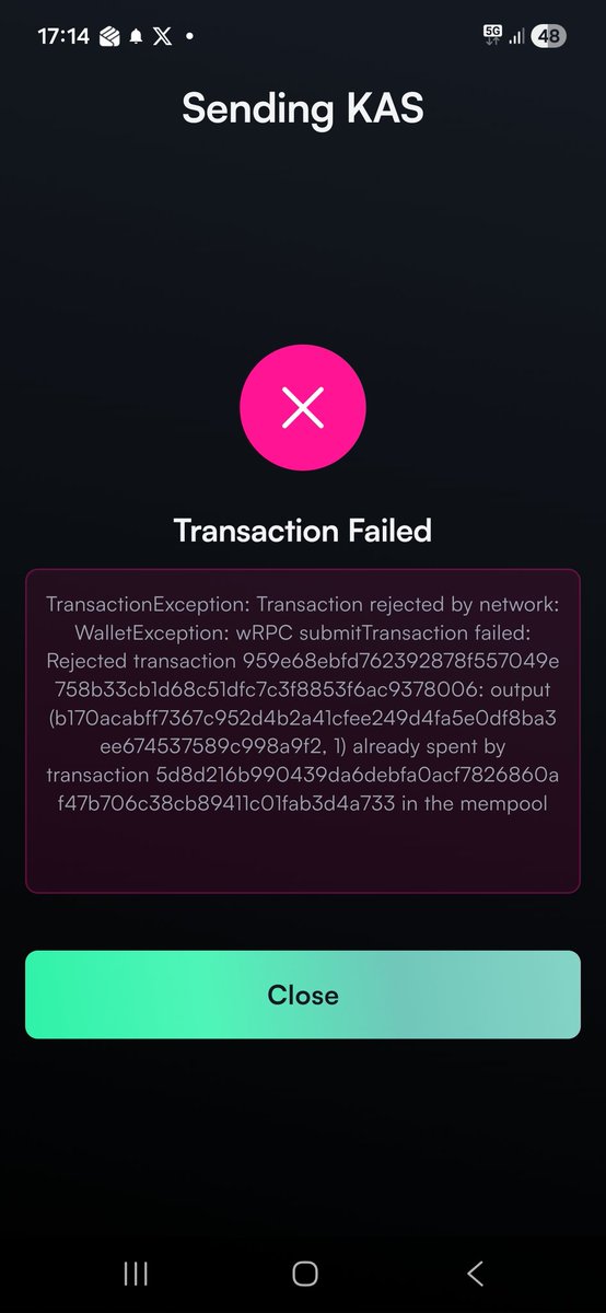 <a href="/KasanovaWallet/">Kasanova — The Kaspa Wallet - 𐤊</a> wtf? Is this because of the load from Kaspadrome?