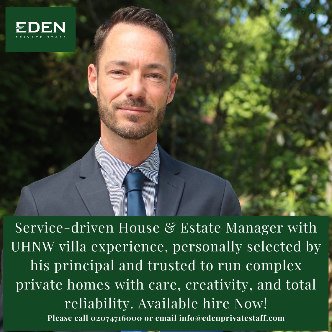 EdenPrivateStaf's tweet image. A truly rare House &amp;amp; Estate Manager profile is available now.

edenprivatestaff.com/resume/si-8170…
#HouseManager #EstateManager #UHNW #FamilyOffice #PrivateHouseholdStaff #LuxuryEstate #PrivateStaffing #EdenPrivateStaff #SouthOfFrance #Switzerland #Italy #DomesticStaff #EstateManagement