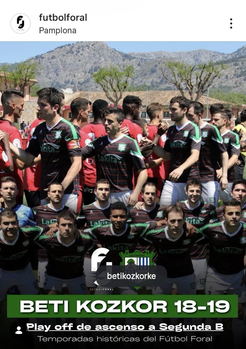 Gracias <a href="/FutbolForal/">Fútbol Foral</a> por contarlo, ahí estuvimos disfrutándolo.
Gora <a href="/BetiKozkorKE/">Beti Kozkor</a>