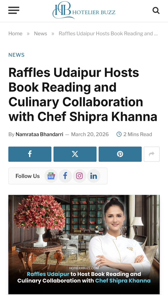 Chef Shipra Khanna tweet media
