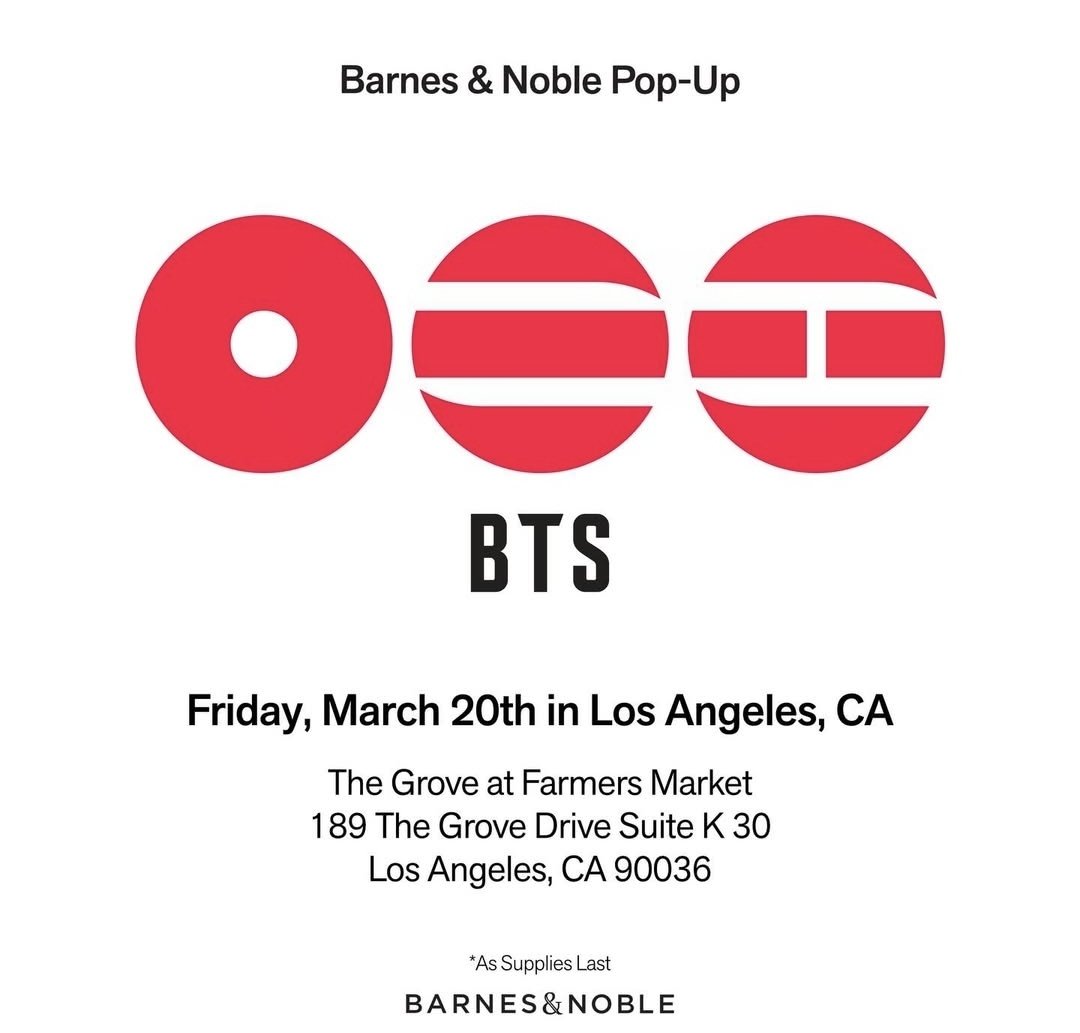 BiancaSalgado95's tweet image. Current line status at the #BarnesAndNoble Pop-Up for #ARIRANG over at #TheGrove - the fun starts at 10AM #ARMY 😊❤️🫰✨️