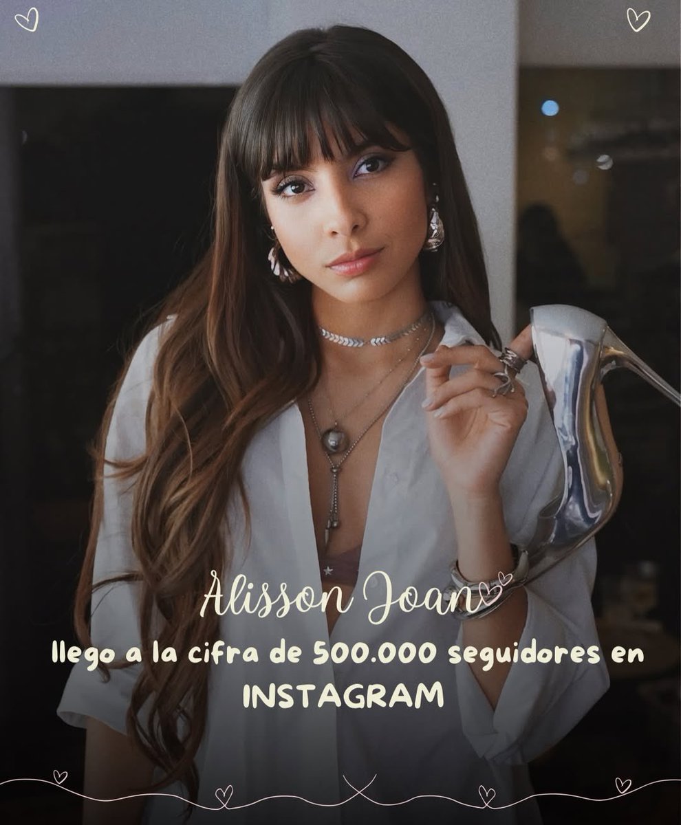marcos95ok's tweet photo. Nuestra bellísima #AlissonJoan alcanzo la cifra de 500.000 seguidores en Instagram ❤️🔥
Que enorme sos #AlissonJoan vamos por mas ✨❤️ https://t.co/Tkr1aWsHCI