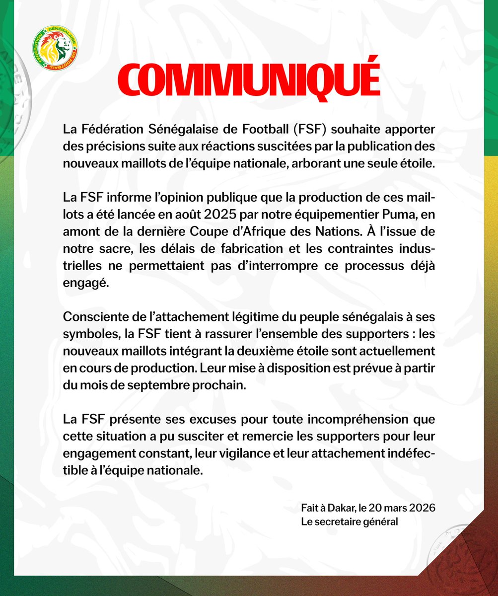 Equipe du Sénégal tweet media