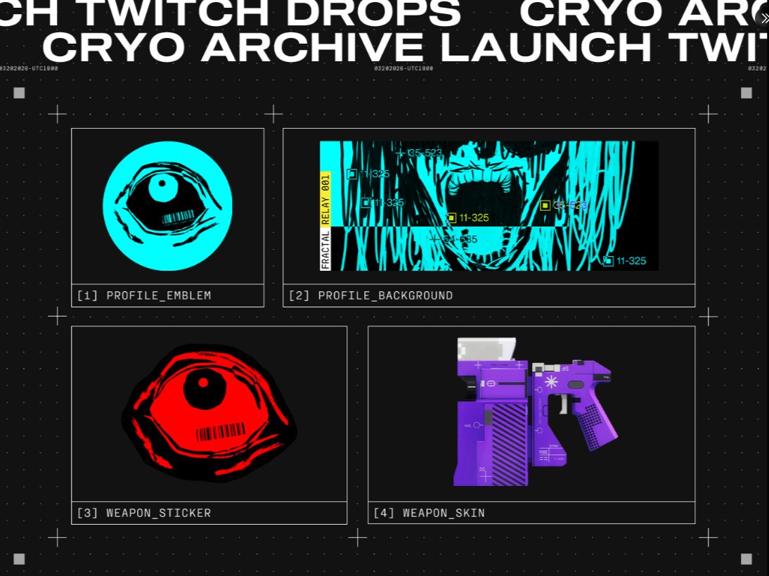 LIVE 💜

Cryo Archive soon with the homies! 
DROPS ARE ACTIVE ✨

twitch.tv/iknope