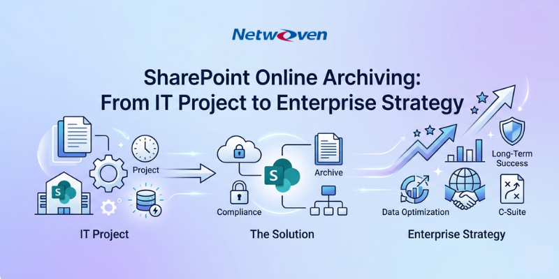 SharePoint archiving fails when it’s a one-time cleanup.
Make it a content lifecycle strategy, not a project. Read the blog🔗 zurl.co/pV3TY

#SharePointOnlineArchive #Netwoven #EnterpriseStrategy #ContentLifecycle
