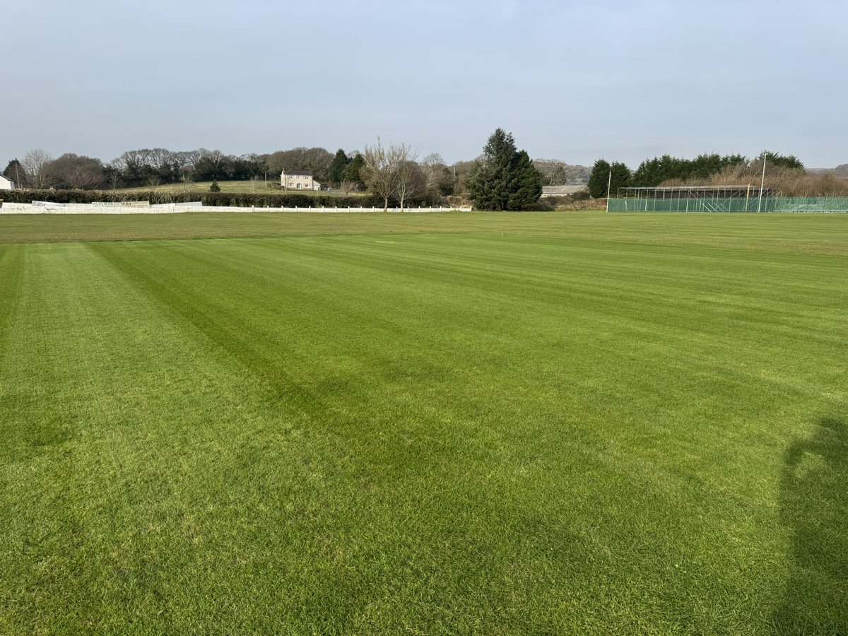 First cut of the 150th year! Not long to go till the first game of the season! Great work by the groundsman <a href="/ieuan3/">Ieuan Petty</a> 

#chwaraeaffyrhan