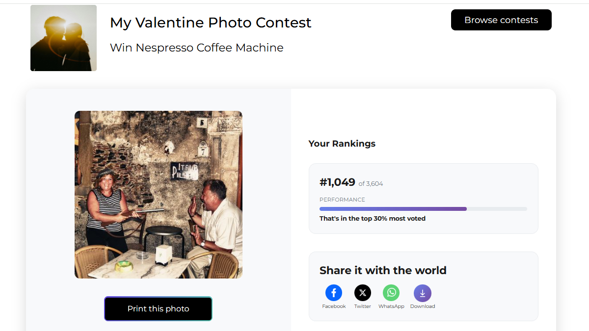 My photo ranked : ) That's in the top 30% most voted. Check it out: viewbug.com/contests/my-va…

🧭Bar Vitelli · Savoca (ME) · IT
barvitelli.it
Amazing lemon granita with Zibibbo🍹