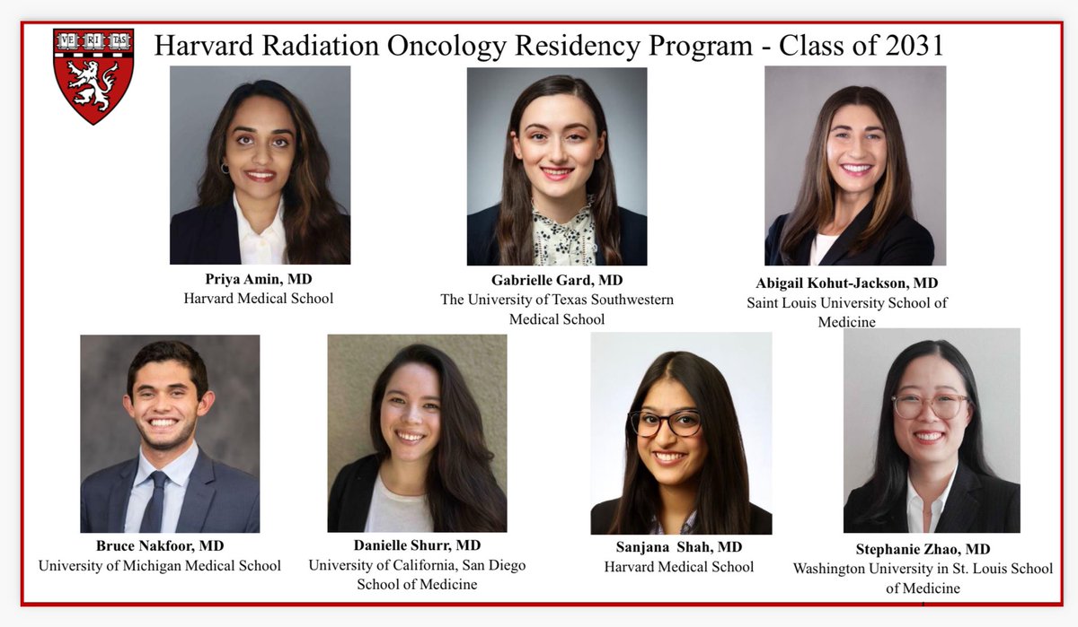 HarvardRadOnc's tweet image. We are so delighted to announce and welcome the HROP Class of 2031 - we are so excited and look forward to the ways we can encourage you and be a part of your training journey! #match2026 #radonc #harvard