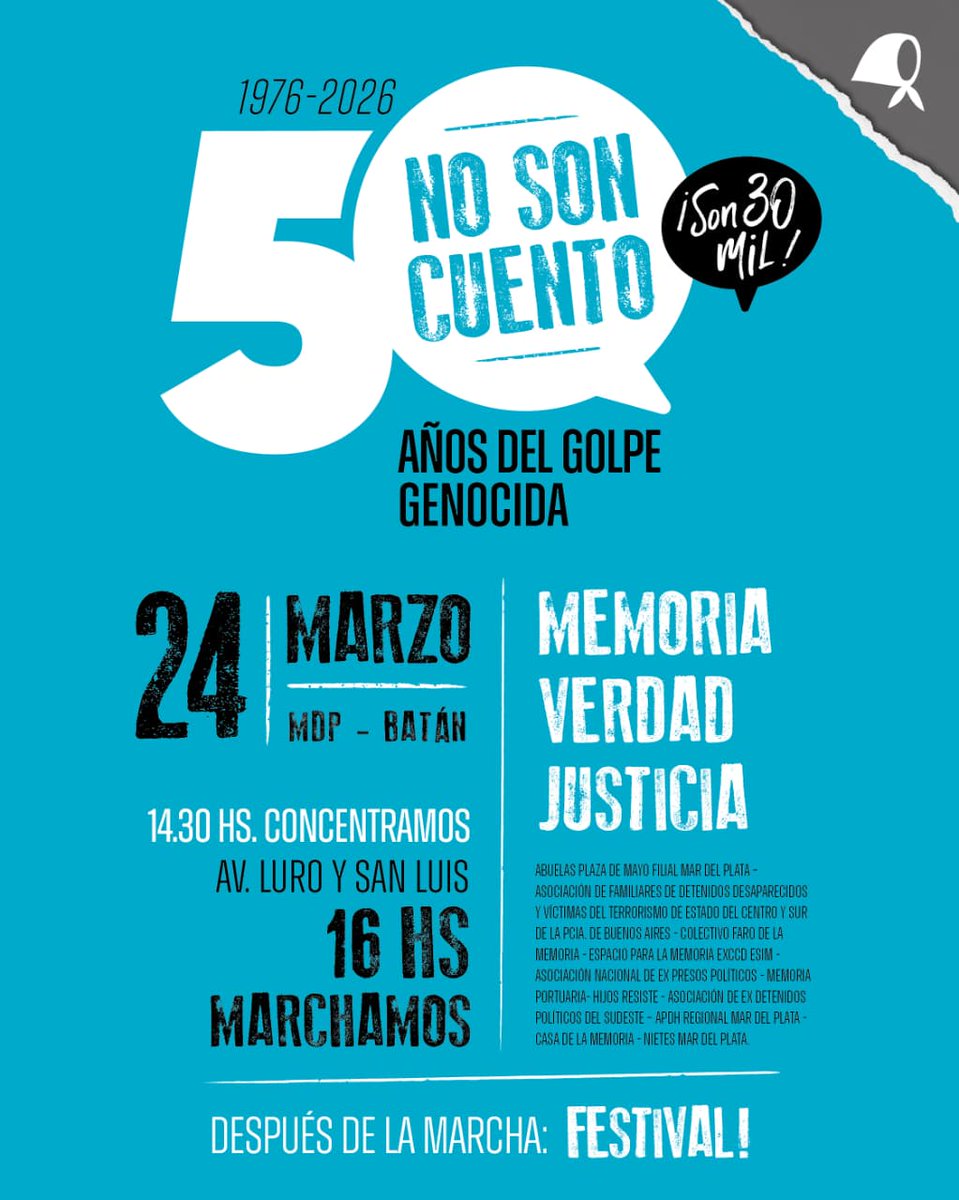 FerMaraude's tweet photo. El martes marchamos, como todos los años.
#MemoriaVerdadJusticia https://t.co/HRYjLrfKA9