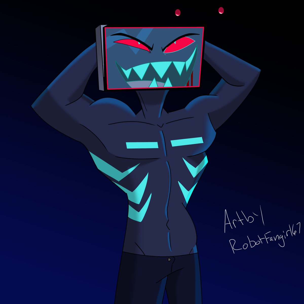 Drew a somewhat chubby Vox. #hazbinhotelvox #vox #hazbinhotel #voxhazbinhotel