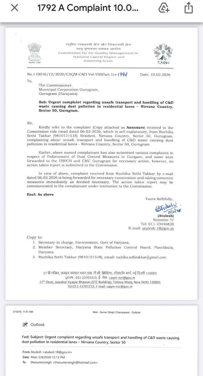 <a href="/cmohry/">CMO Haryana</a> <a href="/snehamordani/">Sneha Mordani</a> <a href="/sumedhasharma86/">Sumedha Sharma</a> <a href="/leenadhankhar/">Dr. Leena Dhankhar</a> <a href="/Bhawani4Gurgaon/">Bhawani Shankar Tripathy</a> <a href="/NaveenK16959726/">Naveen Kumar</a> <a href="/naveenpanchal_6/">Naveen Panchal</a> <a href="/wrwre/">Naveen Bhardwaj</a> <a href="/wecares4india/">Navdeep Singh</a> <a href="/udaybiryadav/">उदयवीर यादव, ( गुरुग्राम)</a> <a href="/CAQM_Official/">Commission for Air Quality Management</a>  #1792 letter response awaited from <a href="/MunCorpGurugram/">MCG</a>