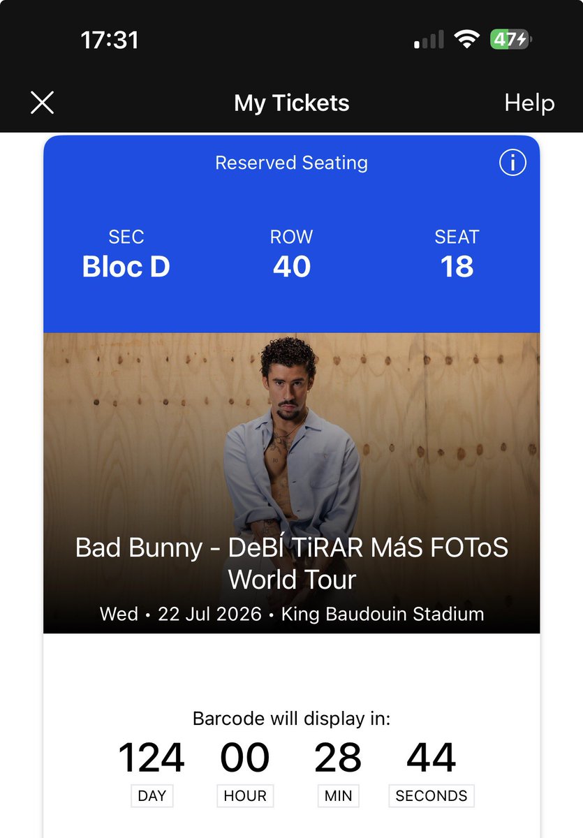 oddluxie's tweet image. Selling a Bad Bunny concert ticket for the 22nd of July in Belgium! 🇧🇪 Price: 165€ , rt for visibility 🫶 

#badbunny #Badbunnyconcert #BadBunnyBrussels