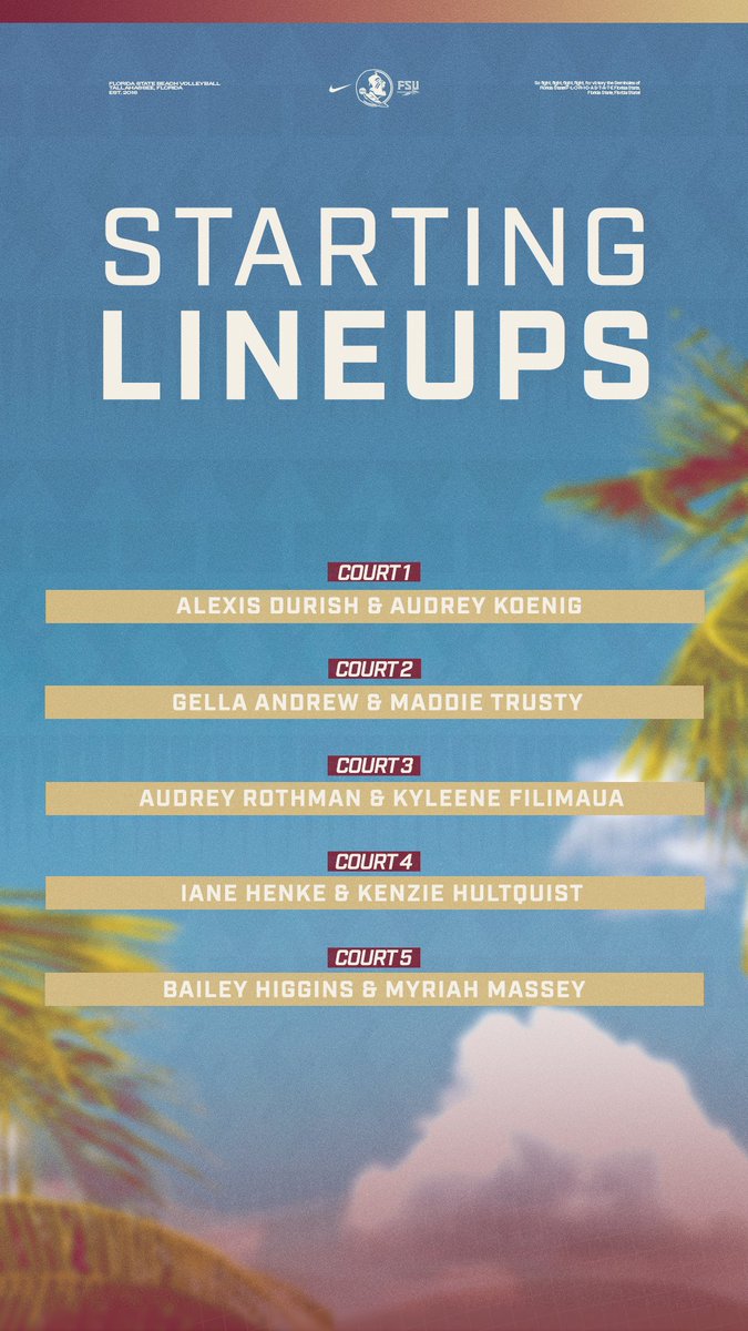 FSU Beach Volleyball tweet media