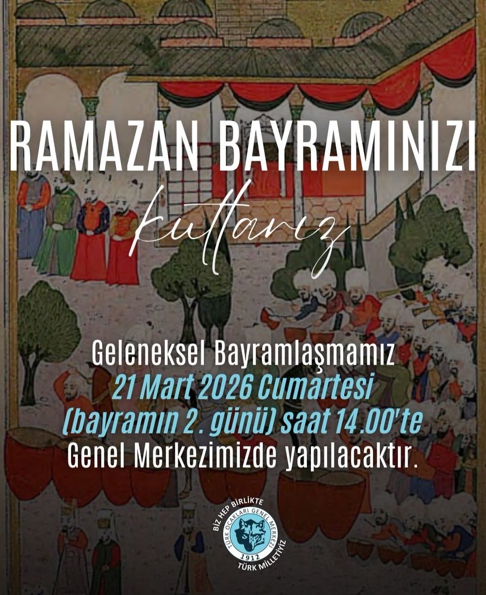 TÜRK OCAKLARI GELENEKSEL BAYRAMLAŞMAMIZ 
<a href="/turkocaklari/">Türk Ocakları 🇹🇷</a> <a href="/turkocagiankara/">Türk Ocakları Ankara Şubesi</a> <a href="/anktogenclik/">Türk Ocakları Ankara Şubesi Gençlik Kolları</a>