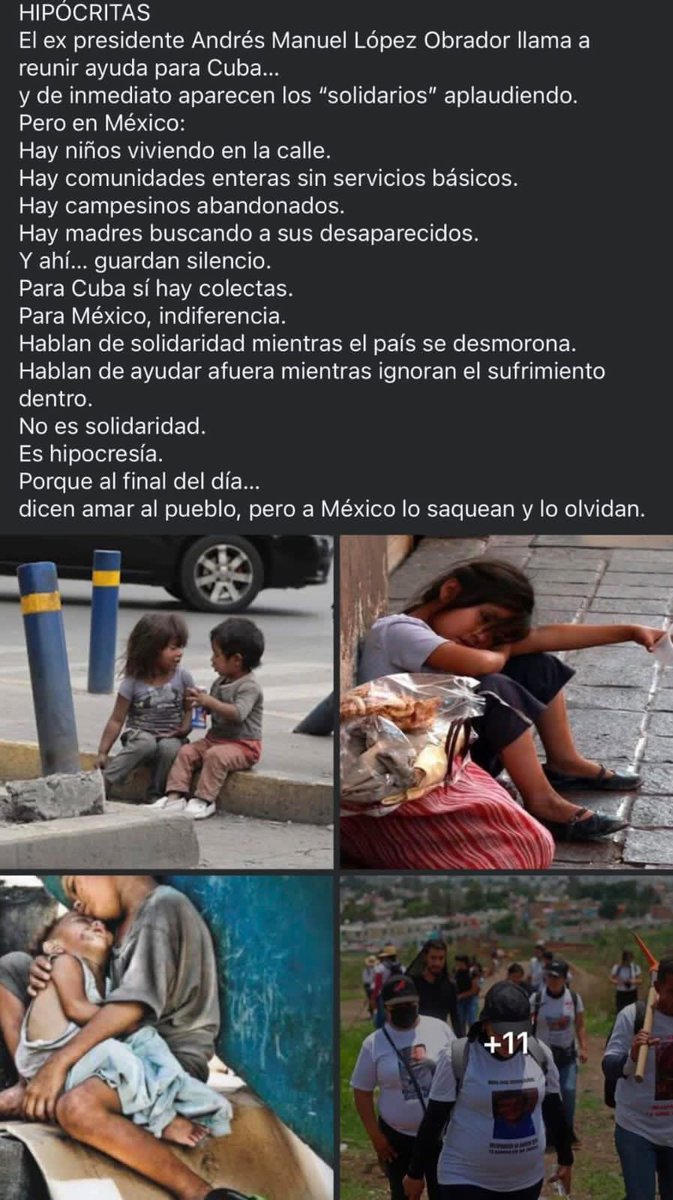 Para Cuba si hay colectas, para México solo la indiferencia a la niñez…