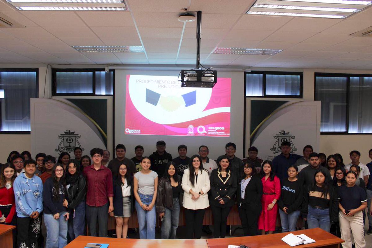 En el marco de la firma del convenio de colaboración entre el #CCLQROO y la #UQROO, se llevó a cabo la conferencia titulada “Procedimiento de Conciliación Prejudicial”, impartida por la Lic. Karen Paulina Buenfil Partida, delegada del CCLQROO en OPB.

#UnidosParaTransformar