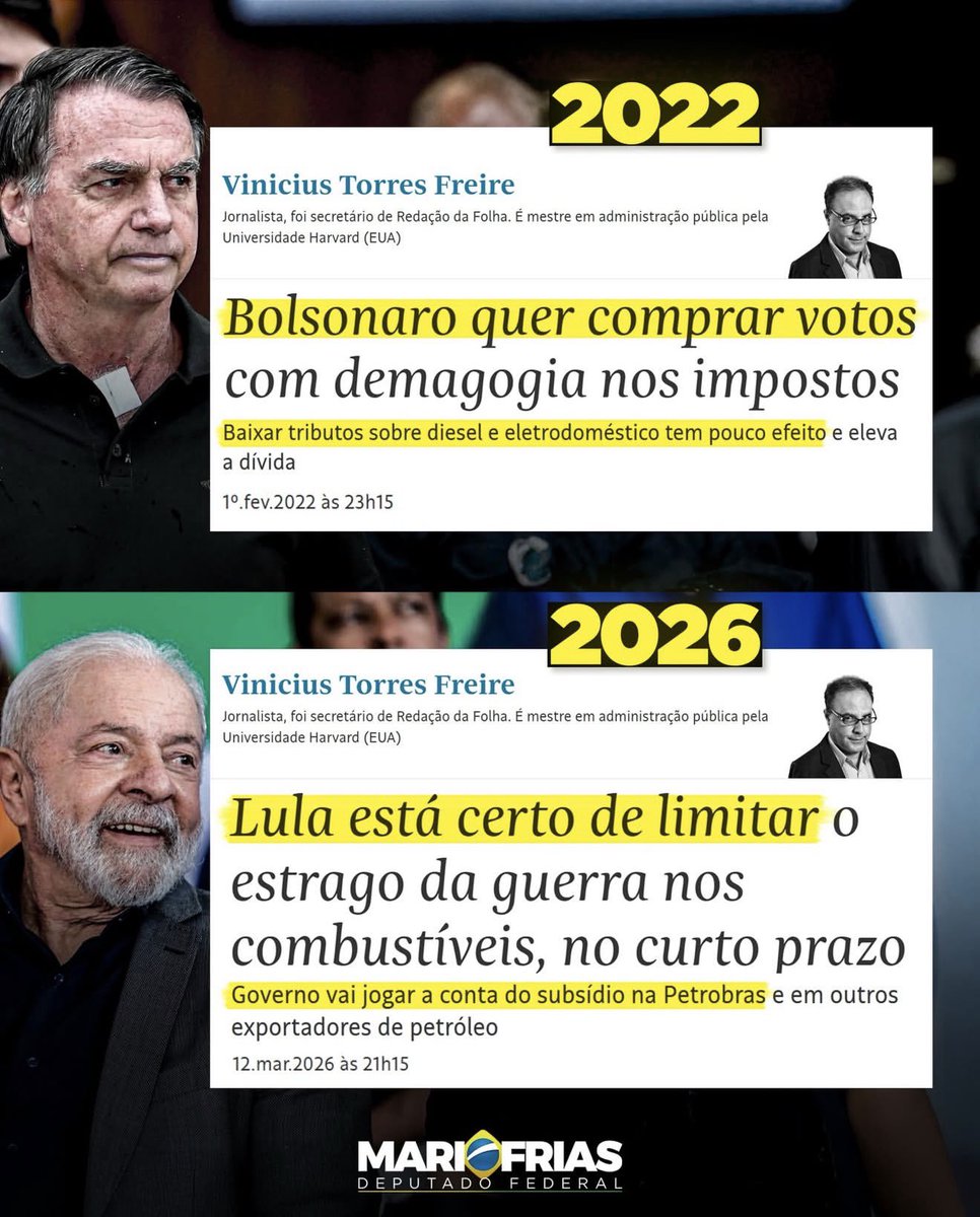 Como sempre dissemos: não é sobre O QUE se fala, mas sobre QUEM fala.

*Via <a href="/mfriasoficial/">MarioFrias</a>