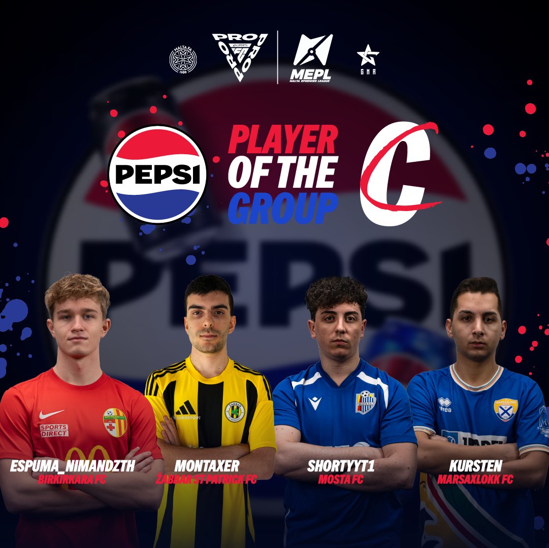 MaltaePL's tweet photo. ⚽💥 Big plays, bigger moments! 

Who shines the most in Group C? Time to pick your @pepsimalta Player of the Group!

👉 Cast your vote now: https://t.co/IONYmvLgTI https://t.co/01N1pcIJHD