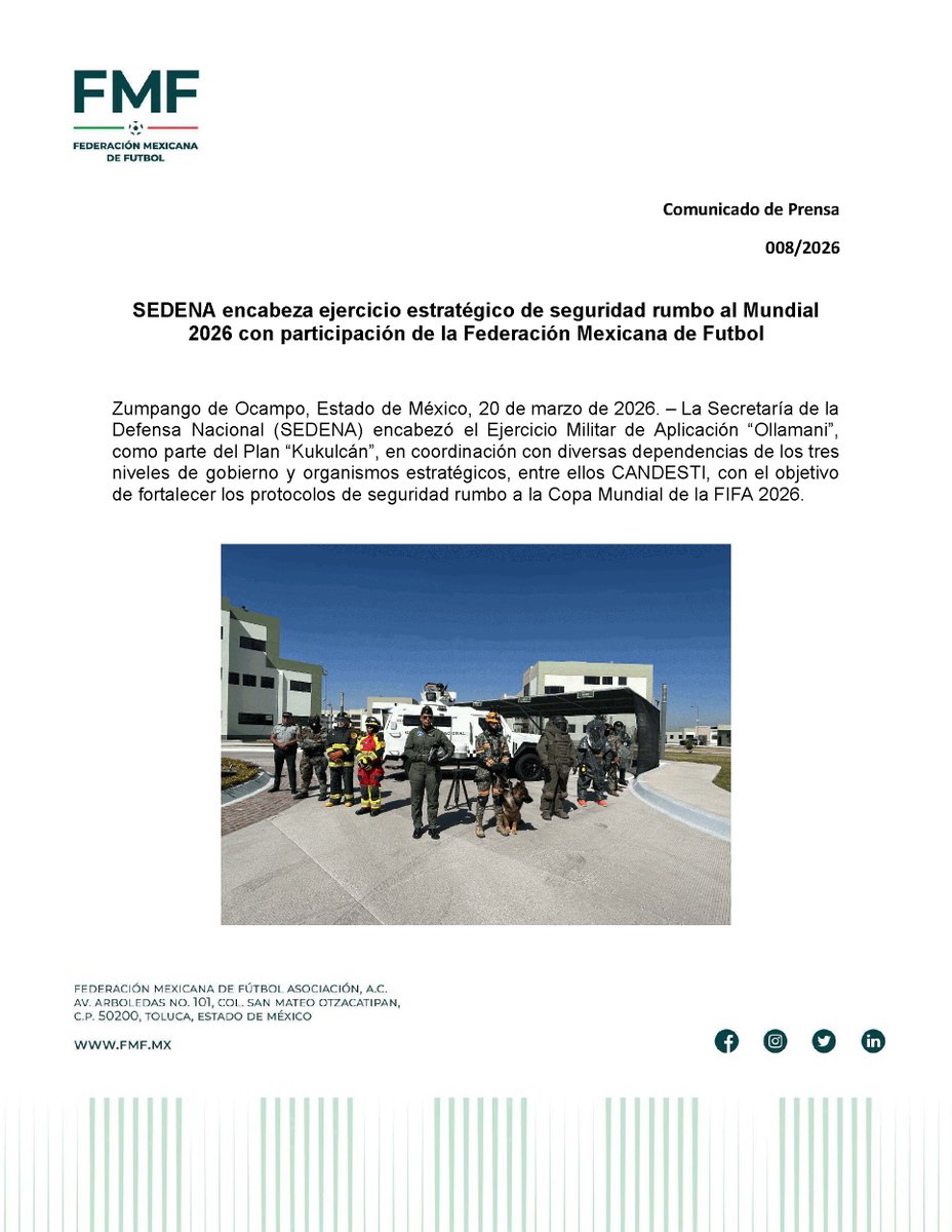 Federación Mexicana de Futbol tweet media