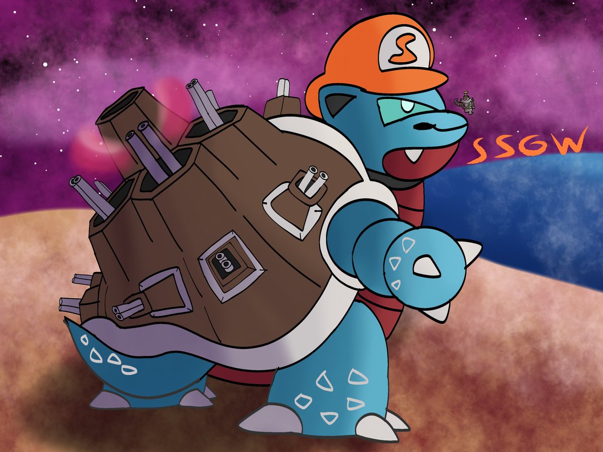 SSGWBLAST's tweet image. Aqui, yo con mi gigamax.

Mirando lo mas lejano, pero Hey, al menos no estoy solo 🐢

#Blastoise #Gmax #Gigamax #Blastoisegmax