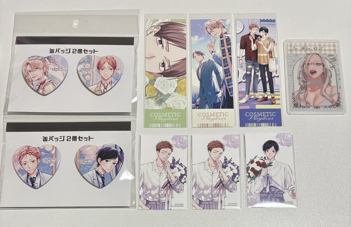 yu_43_y's tweet photo. 【交換】コスメティックプレイラバー コスラバ 完結記念展 入場特典 チケット風ポストカード 缶バッジ アクリルカード ミニ色紙

譲→画像1.2枚目

求→画像3.4枚目のさはなつ

都内手渡し 郵送どちらでも可

検索からでもお気軽にお声掛けください🙇‍♀️ https://t.co/FgLXsrNvP4