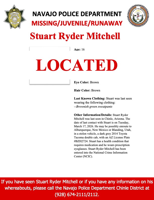 Navajo Police Department tweet media