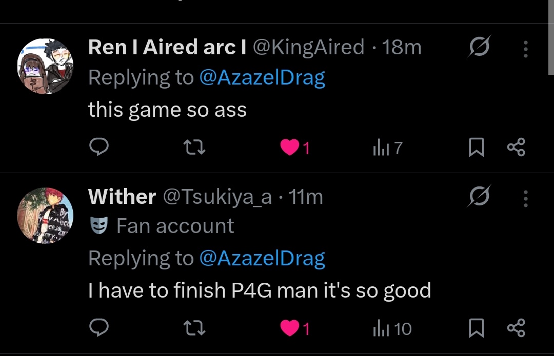 Azazel CR:-P4G tweet media