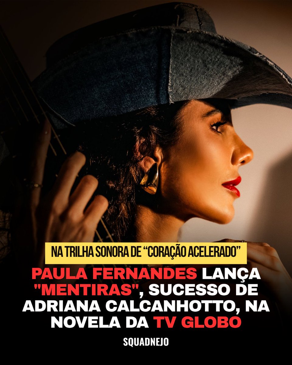 A canção “Mentiras”, clássico eternizado por Adriana Calcanhotto, ganhou uma nova versão nesta sexta-feira (20), agora na voz de <a href="/PaulaFernandes7/">Paula Fernandes 🪄</a>. A releitura integra a trilha da novela “Coração Acelerado”, exibida pela TV Globo, e também faz parte do projeto “SIMPLESmente, EU”.