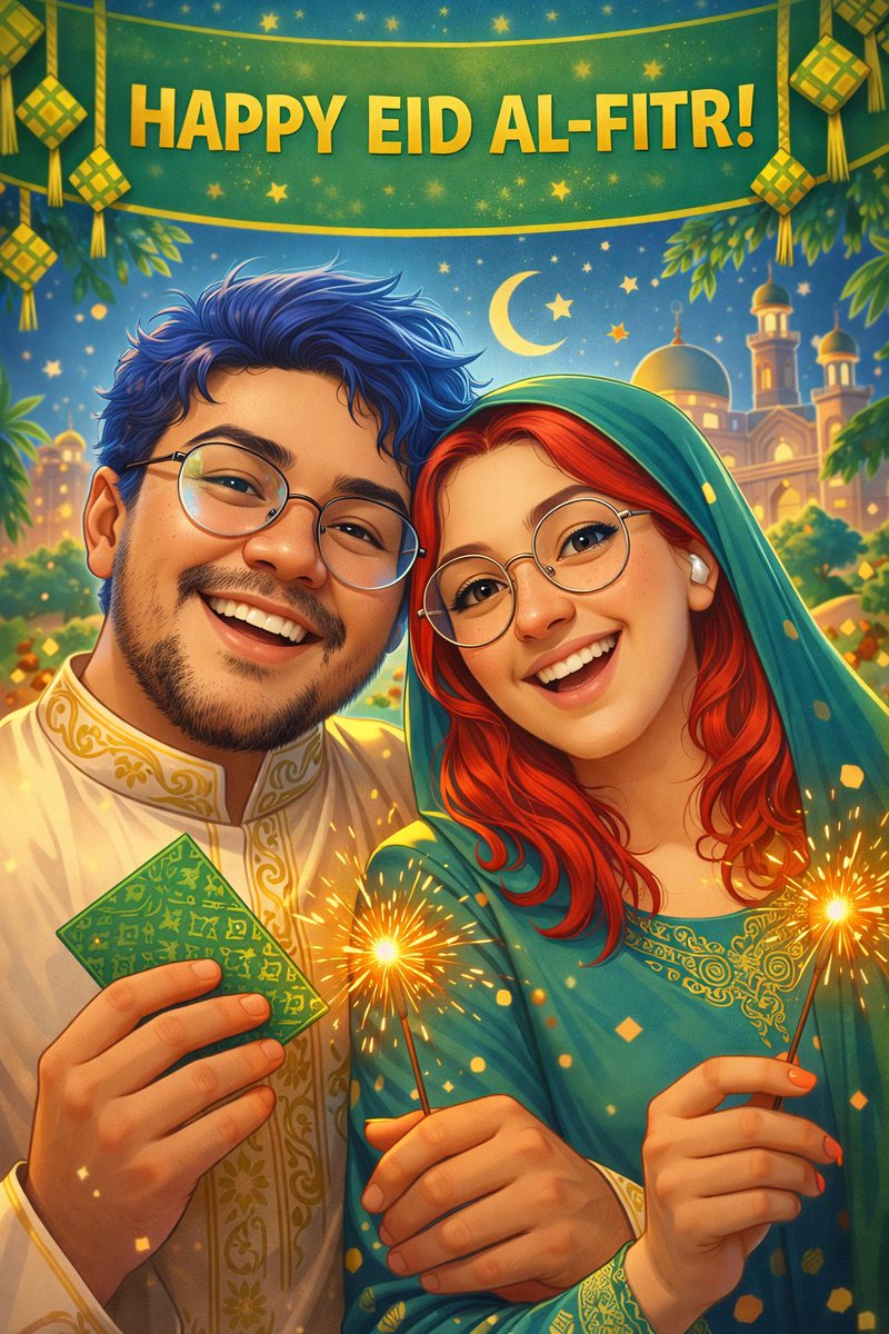 Kintarosz's tweet photo. Eid Mubarak from Kin &amp; Ruby! 🌙✨
Wishing you joy, love, and lots of good vibes 🤍 May your day be full of happiness, blessings, and great food 🥳🍽️💚 https://t.co/fFuNTBz1Mn