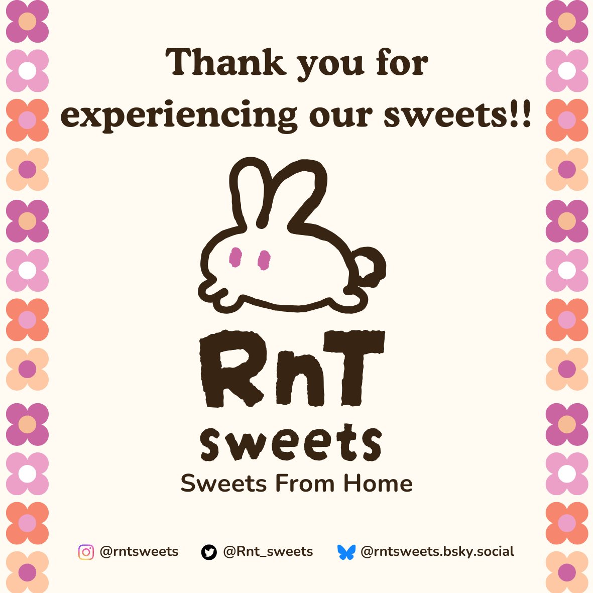 Rnt_Sweets's tweet photo. Meski baru buka selama hampir tiga minggu, RnT Sweets telah menerima banyak pesanan kue dan mendengarkan kesan &amp; pesan dari kawan-kawan. Oleh karena itu, kami mengucapkan terima kasih banyak kepada kawan-kawan yang sudah membeli dan menikmati kukis &amp; camilan RnT Sweets!! 🐇✨ https://t.co/xviGIPX38s