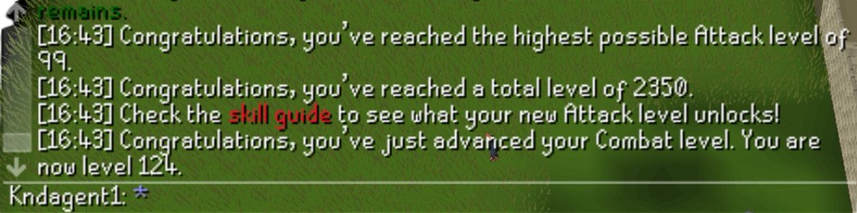 Toby_StH's tweet photo. Missed the screenshot, but 99 attack's in the bag.
#OldSchoolRuneScape #OSRS https://t.co/v0evmeYSXH