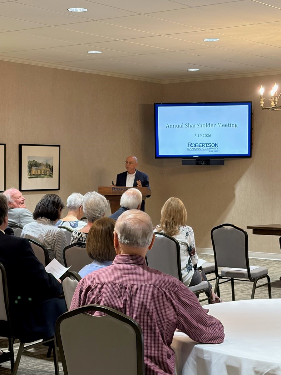 RobertsonBank's tweet photo. Our annual shareholder meeting was a success yesterday. Thank you to all who attended! We are looking forward to another great year. https://t.co/ld6EIYxWkV
