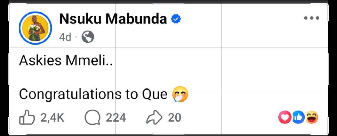 First of all, Que is not from Nigeria. He is from Gqeberha, New Brigton, Eastern Cape. Secondly, Nsuku is in no way supporting Lisende. Do not spread lies. She has been very vocal about who she is supporting and its Que. Not Lisende. 
#BBMzansis6