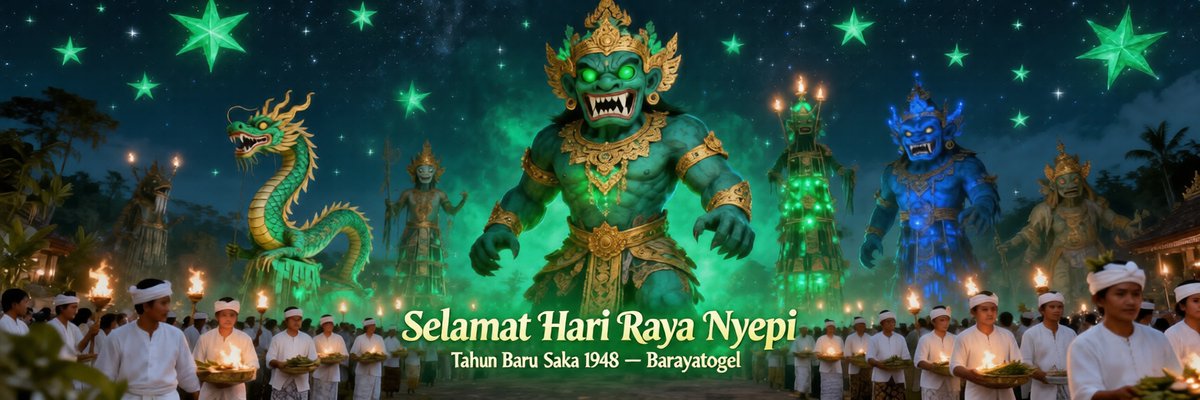 BarayaTogel's tweet photo. 🌑 Selamat Hari Raya Nyepi 1948 Saka dari Barayatogel

Biarkan keheningan hari ini menjadi pengingat bahwa dalam diam, kita bisa menemukan kekuatan, ketenangan, dan harapan baru.

#Barayatogel
#Nyepi2026
#TahunBaruSaka1948
#HariRayaNyepi
#RefleksiDiri https://t.co/5aEanGhmQc