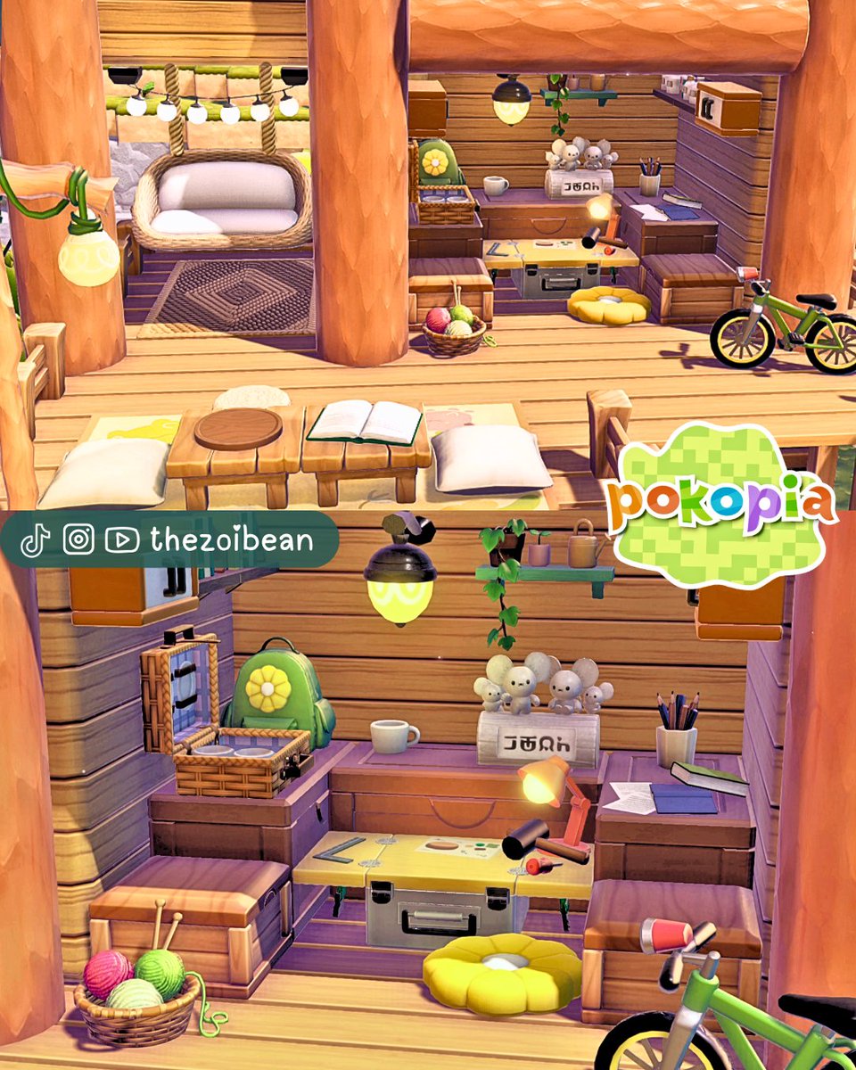 thezoibean's tweet image. I built a cozy Crafting &amp;amp; Storage base in Pokopia🌲And it made my island way easier to manage!

✔️ auto-crafting station
✔️ organized storage
✔️ a functional swing!

▶️Step-by-step tutorial and Items list here: youtu.be/XuwJzDk9y8w

#Pokopia #PokemonPokopia #CozyGaming