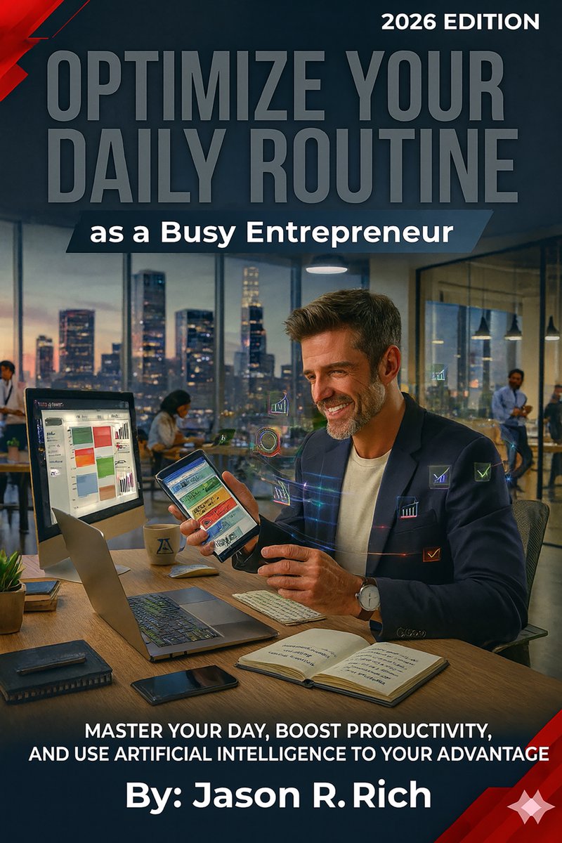 JasonRRich7's tweet photo. Learn How to Maximize Your Time & Boost Your Productivity!

Small business owners and managers don’t need more hustle. They need a system. "Optimize Your Routine as a Busy Entrepreneur: Master Your Day, Boost Productivity, and Use Artificial Intelligence to Your Advantage" is a definitive and practical guide that shows you how to reclaim your time, streamline your operations, and build a business that runs with clarity instead of chaos. 

Order Your Copy Today - Visit: https://t.co/OkHGYHfNc4

Who This Book Is For

Designed for founders, solopreneurs, and small business leaders, this book breaks down the daily habits, workflows, and decision-making frameworks that separate overwhelmed operators from high‑performing leaders. You’ll learn how to eliminate hidden time drains, structure your day for deep focus, automate repetitive tasks, and create routines that support sustainable growth. Plus, you’ll discover tips for maintaining a successful work/life balance and avoid burnout. 

What You’ll Learn

Proven strategies for simplifying your schedule and reducing decision fatigue.
Practical systems for managing tasks, priorities, and energy.
Ways to use AI-driven tools and workflows to help you work smarter, not harder.
How to take a step-by-step approach to managing a business that supports your life, not the other way around.

Included Tools and Resources

This book offers more than a dozen interactive worksheets to help you apply the core lessons taught. So, whether you’re juggling clients, managing a team, or wearing every hat in your company, Optimize Your Routine as a Busy Entrepreneur gives you the clarity and structure to operate at your best, all day, every day. Learn actionable strategies you can implement today. 

Your Clear Path to Clarity

You don’t need more hours in the day. What you need is a proven blueprint for achieving clarity over chaos. If you’re ready to break out of survival mode and build (or manage) a business that runs efficiently, use this book as your easy-to-navigate guide for taking control of your time, while boosting your productivity and organizational skills.

Order Your Copy Today - Visit: https://t.co/OkHGYHfNc4

#TimeManagement #Productivity #Entrepreneur #SmallBusiness #Book #eBook