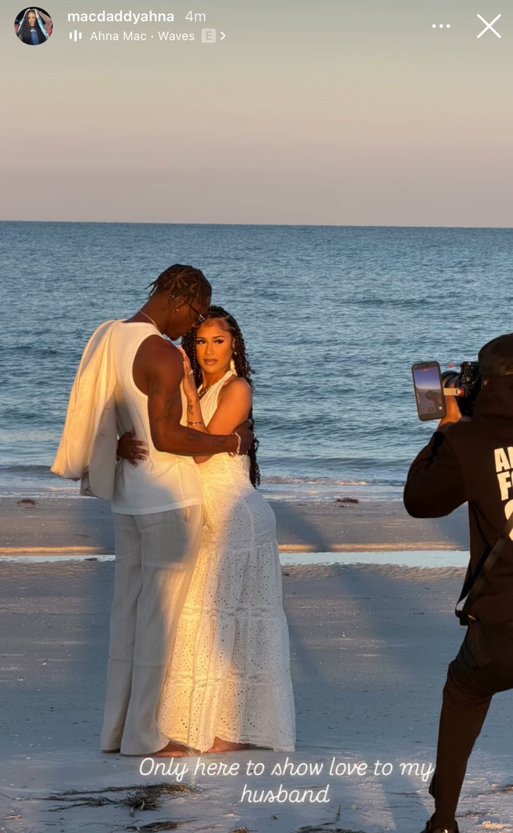 SunnyBanks_'s tweet photo. Looks like Ahna Mac and Jazz Chisholm Jr have tied the knot! #BaddiesUSA congratulations to them both! https://t.co/opbofkXM3c