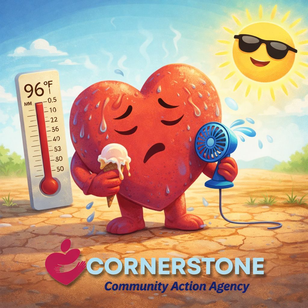 Happy First Day of Spring from Cornerstone Community Action Agency.

Spring showed up today, but Sunday is bringing 96 degrees, which feels a lot less like spring and a lot more like Texas skipping straight to summer.

We’re just out here trying to act like this is normal. ☀️🥵