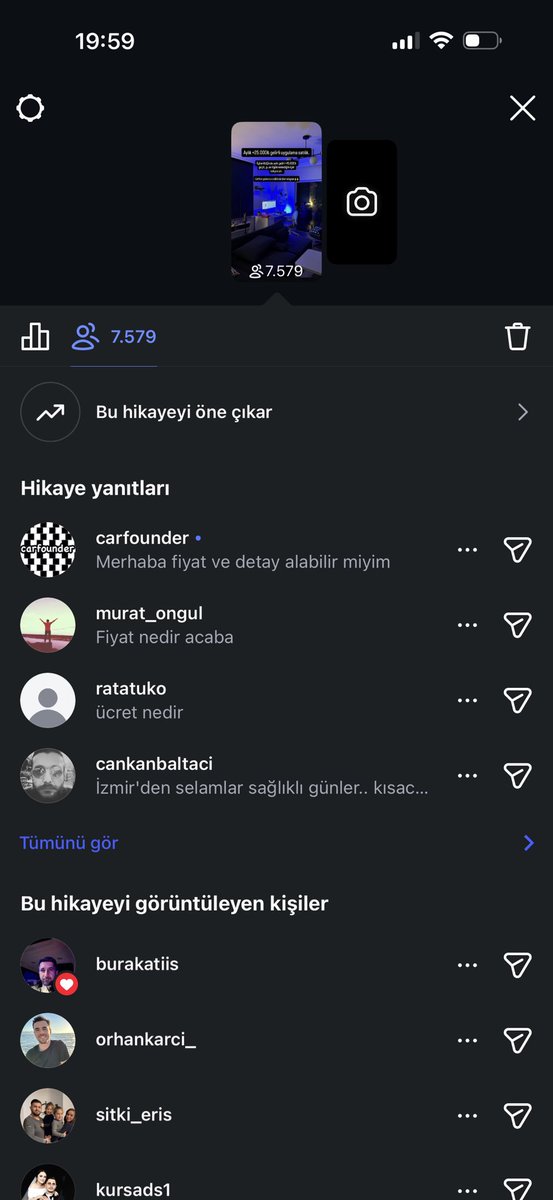 insta’da paylaşmıştım 500+ mesaj gelmiş kim yanıtlayacak bunları..